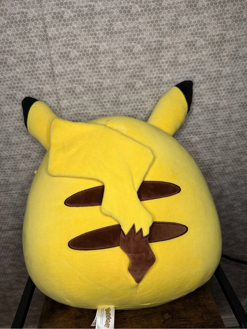 Yellow Pikachu Plush Toy - Winking Character Cushion 18in